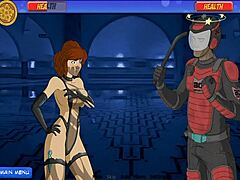 Anime ninja in steamy group action