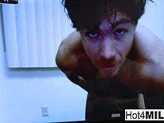 Brunette's Gritty Facial Climax