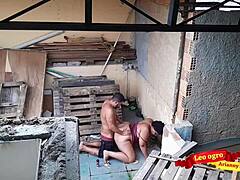 Teasing Latina Banged On Terrace