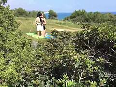 Ever seen Sasha and Daniella lick outdoors?