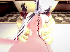 Ahegao MILF's wild Arlecchino ride