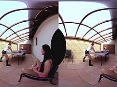 Brunettes' Four-Way Steamy Playtime