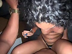 Married woman milked in swing cabinet