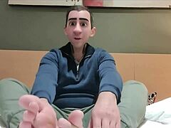 step gay dad’s tempting hotel bed tease