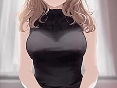 Anime Girl In Black Riding Cock Hard