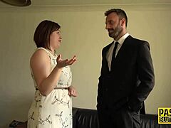 Chubby MILF takes it anally