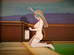 Anime beauty goes wild gaming
