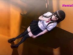 Anime librarian's sultry library moment