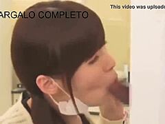 Japanese milf's intense facial