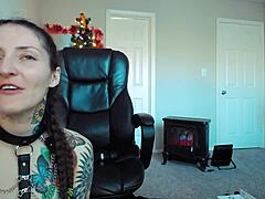 Alternative girl’s daring play with bound fingers