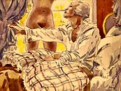 Cinematographic Vintage Erotic Passion Sketches
