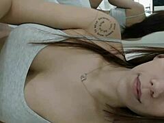 angelic latina's tempting dildo play unfolds