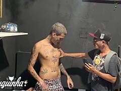 Hairy gay gets intense anal