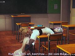 Cheeky hentai tease with daring moves