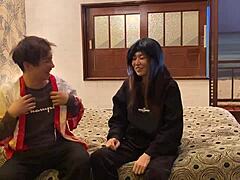 japanese woman cosplays for delight