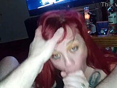 redhead teases with fiery charm