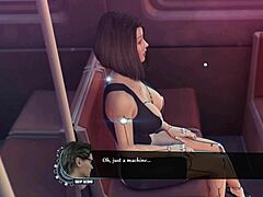 hot secretary droid in areas of gray beginning