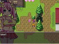 Noelle's curves in erotic gameplay