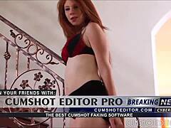 redhead explores wild intense passion