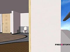 Cheeky 3D Cartoon Teen Nude Shower Scene