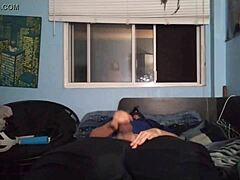 My daring solo chastity play