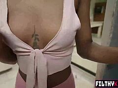 Mila Mars in steamy bathroom scene