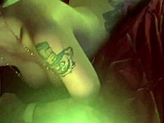 Brunette gets messy with wax