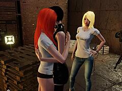 Petite Girl Enjoys Group Bliss
