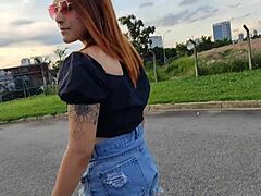 Red-haired girlfriend's passionate encounters