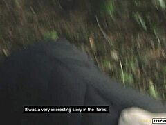 Russian Teen Amazes in Forest Scene