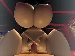 Big-boobed Roblox character gets cummed
