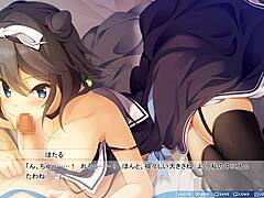 Anime-style erotic game with twins