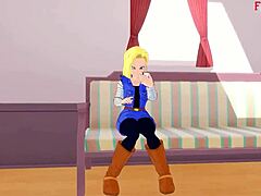 Master Roshi’s Android 18 Suck for Cash Tease