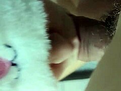 Brunette Babe Sucks and Serves Huge Cock Hard