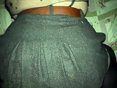 Peruvian travesti fucks married man in wife’s skirt