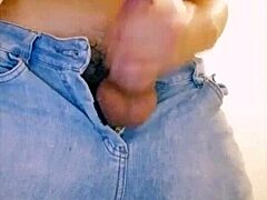 feeling aroused by big cock on webcam masturbation