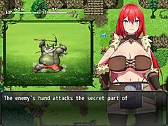 Redhead anime girl fights for lover’s rescue