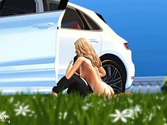 Mia Hayes in Action in Car Rev Video