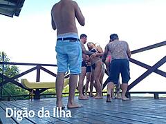 Ever seen curvy redheads getting slammed on the balcony?
