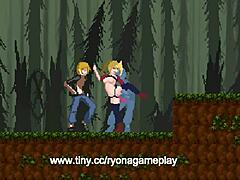 Blonde Hentai Babe’s Tempting Group Sex Game