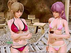 harem hotel scene with anime thrills at night