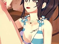 Daring Hentai Babe Teases In 3D Game