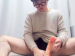 Asian Gay Dildo Ride