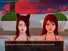 I explore my new family's redhead teen with small tits