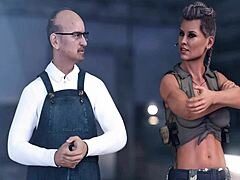 Sexy Babe Fixes Future In HD Cartoon