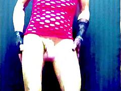 What makes this gay crossdresser so thrilled?