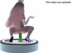 Princess Peach Rides Dildo In Stockings Hard