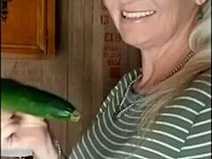 MILF’s Wild Zucchini Dildo Rush