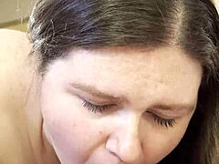 Poppy Cohen's big boobs and round ass in a POV cock sucking video