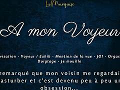 French audio guide to multiple orgasms for a voyeur